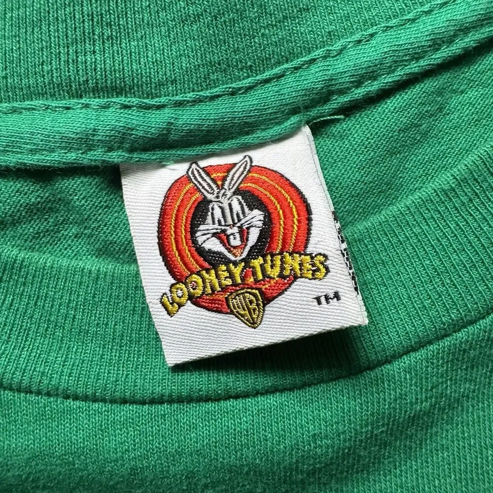 Vintage Looney Tunes Tasmanian Devil Taz Sleep Shirt Sz OSFA Christmas 90s 1997